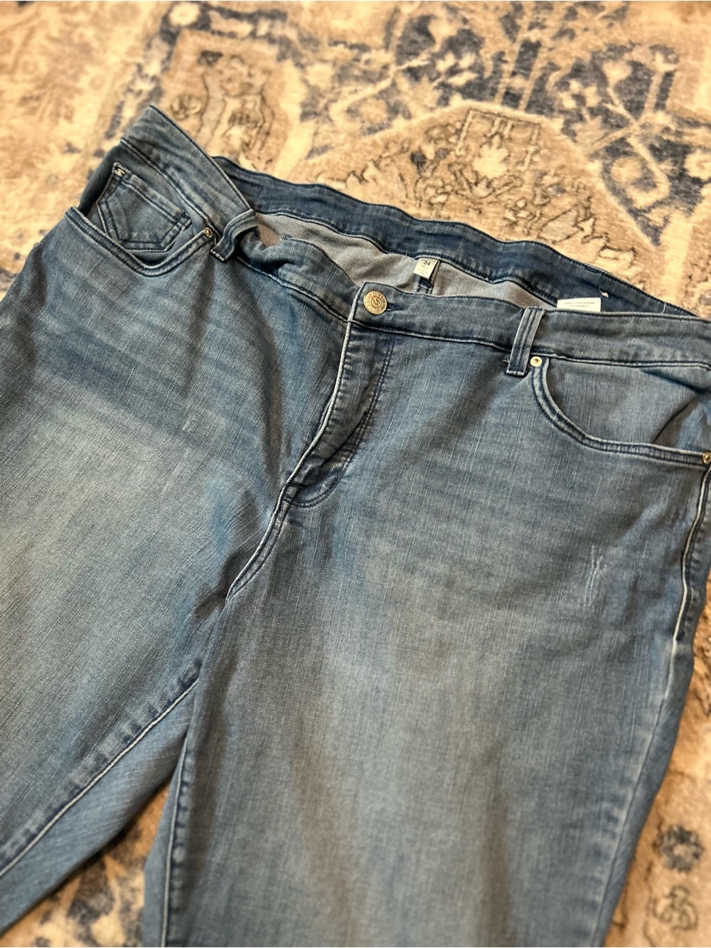 Seven Mid Wash Denim Bermuda Shorts - Picture 2 of 5